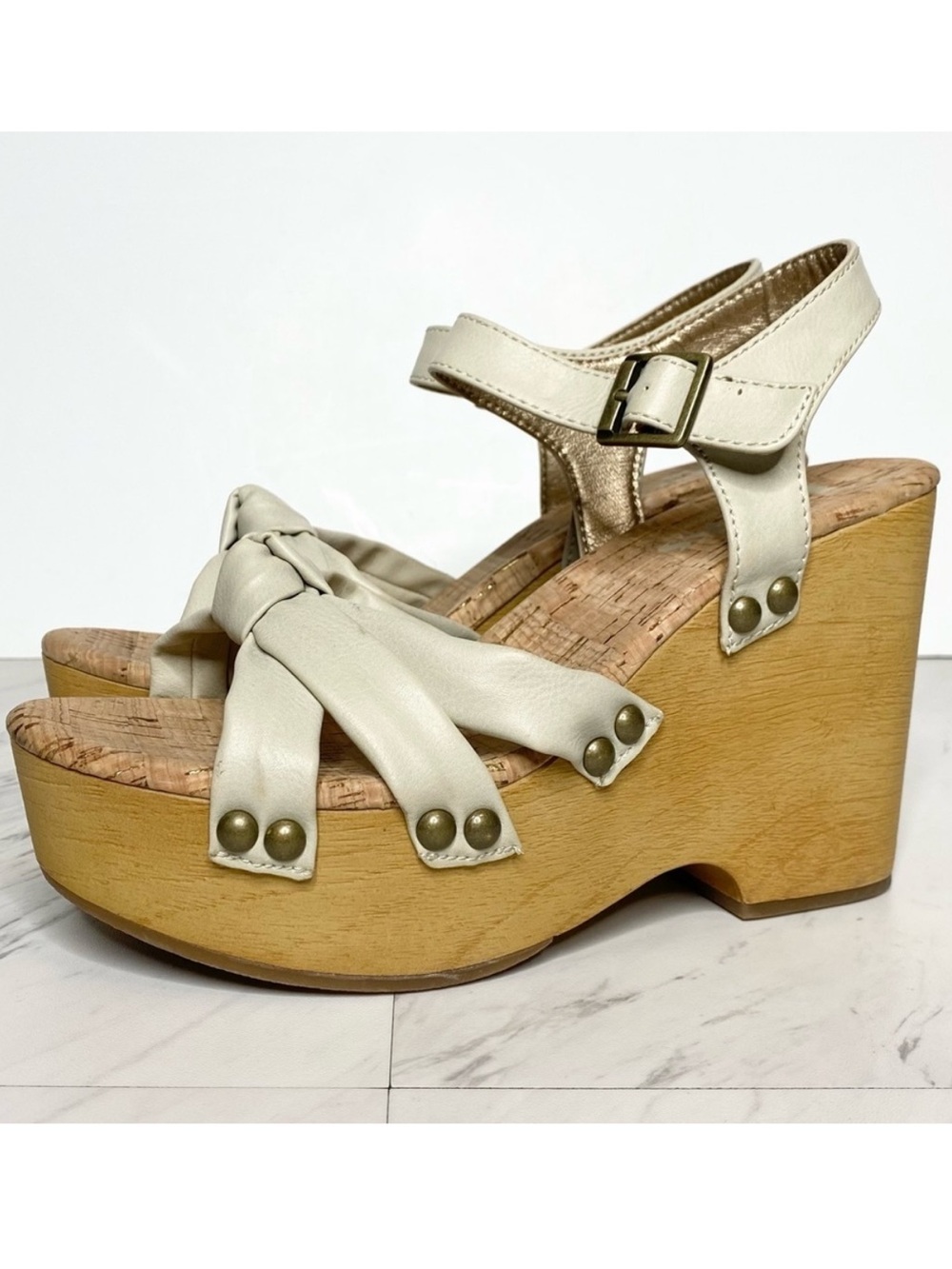 Kork Ease Dawson Platform Wedge Faux Leather Sandal 7M